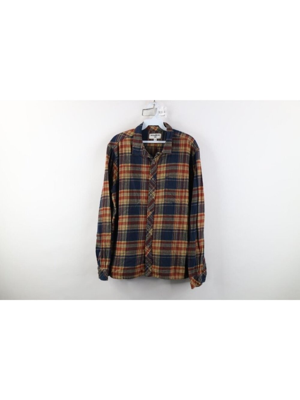 Vintage Y2K Billabong Surfing Mens Medium Faded Flannel Collared Button Shirt